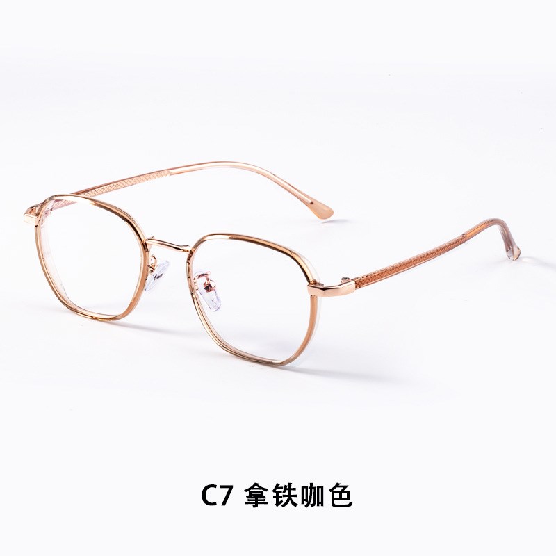 2361显白奶油甜妹风素颜镜框女多色 海水淡蓝色平光镜