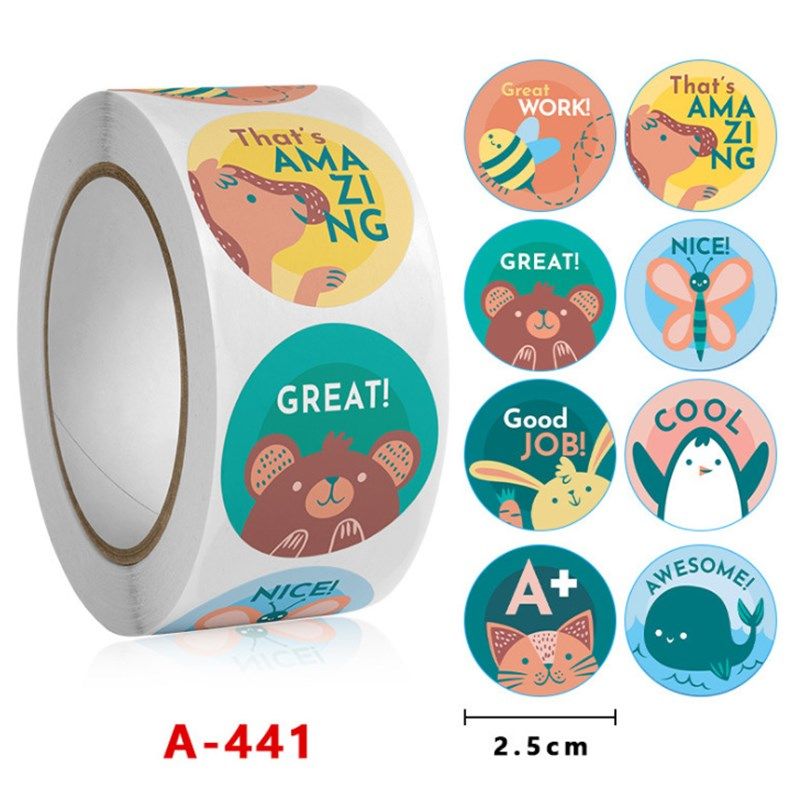 儿童贴纸奖励贴纸封口贴标签动物标签不干胶感谢贴纸,办公设备/耗材/相关服务,纸类标签,淘宝优惠券,粉丝福利购,淘宝优惠卷