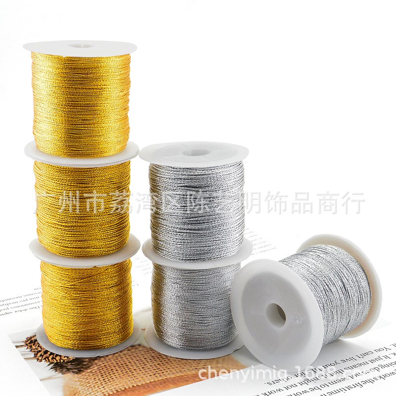 金银线3股6股9股金店金线银线编手链戒指项链挂绳IY金扫把线绕线