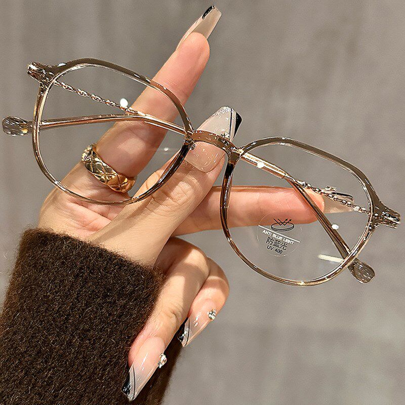 5734小清新近视眼镜框多色甜妹淑女葡萄紫椭圆框平光镜框