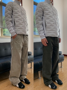 07QWER 秋季通勤小众百搭休闲长裤子男宽松直筒潮韩版冬季简约女