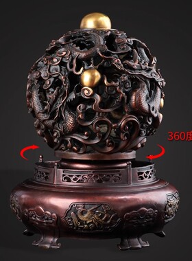黄铜工艺品仿古招财摆件扭转九转乾坤炉鼎开业礼品商务送礼