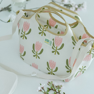 高颜值防水防油便当袋子上班族手提带饭盒大容量保温保鲜餐盒饭包