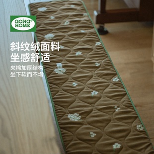 通用防滑卡座垫子茶室茶桌椅子餐椅垫 长条凳坐垫长凳子坐垫冬四季
