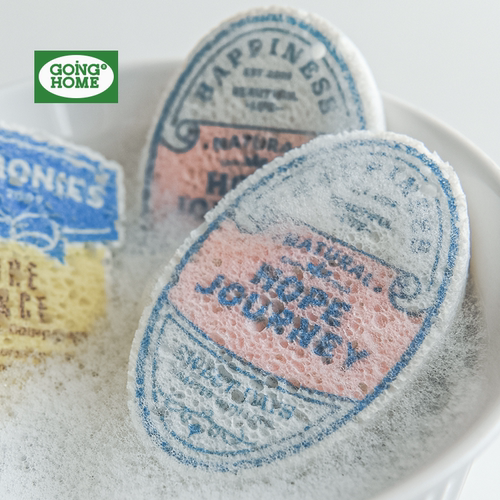 美式复古风木浆棉刷碗布家用洗碗巾抹布不沾油易清洗洗锅清洁海绵