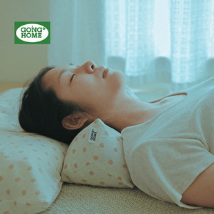 复古风全荞麦壳三角颈椎支撑枕荞麦皮睡觉专用舒适助睡眠家用枕头