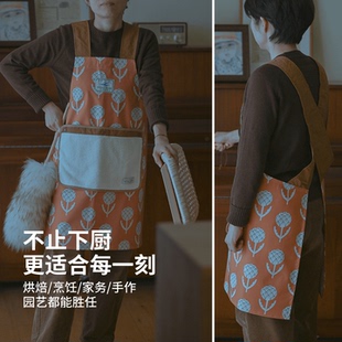 冬年轻款 做饭可擦手免系带宽肩带防泼水 2026新款 围裙厨房家用女款