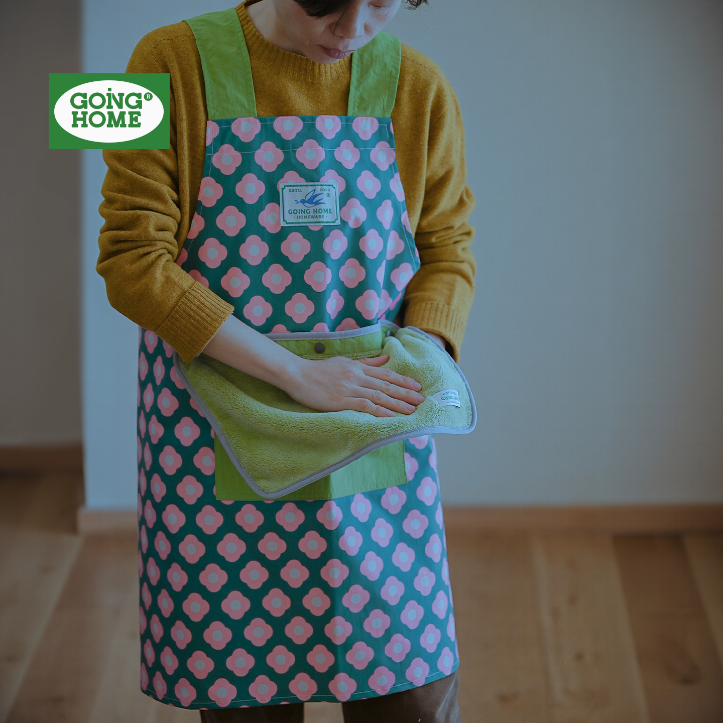 【防泼水加长款】可擦手免系围裙