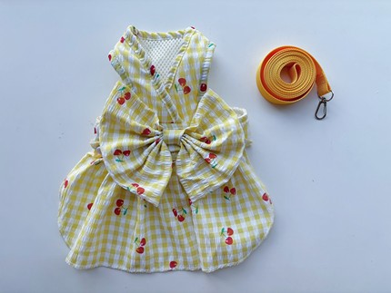 宠物狗狗裙子夏天薄款小型犬衣服泰迪比熊博美约克夏猫公主裙