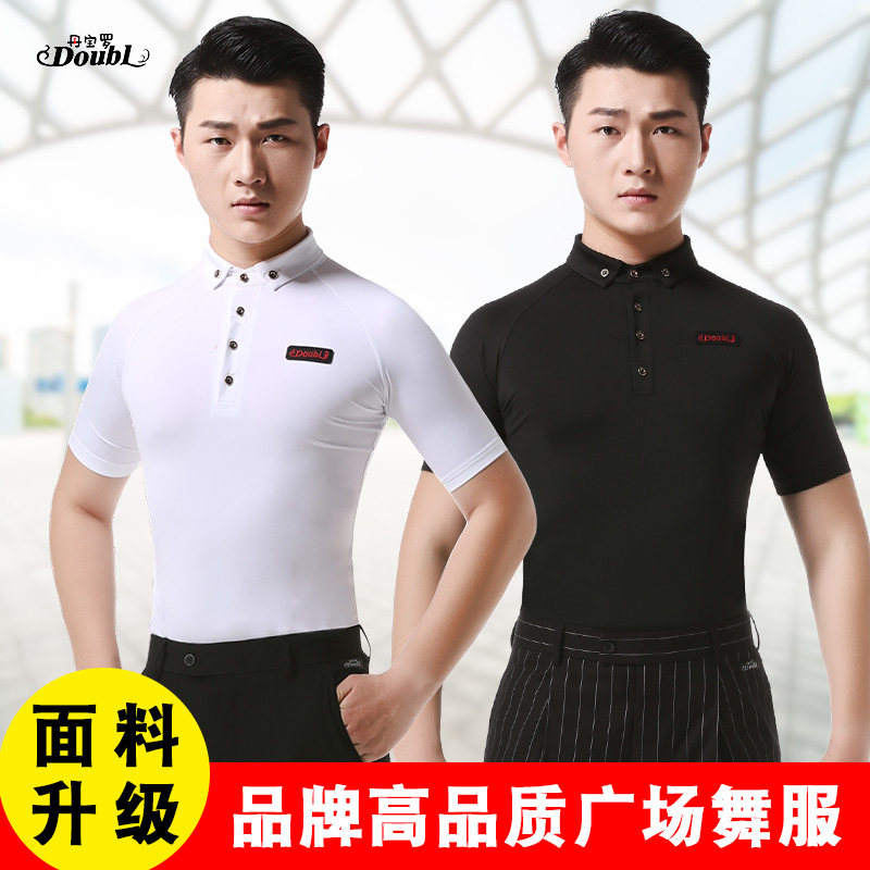 男夏季高品质广场舞服摩登舞上衣