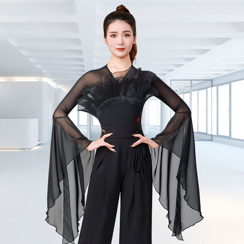 丹宝罗女士显瘦V领连体衣舞衣