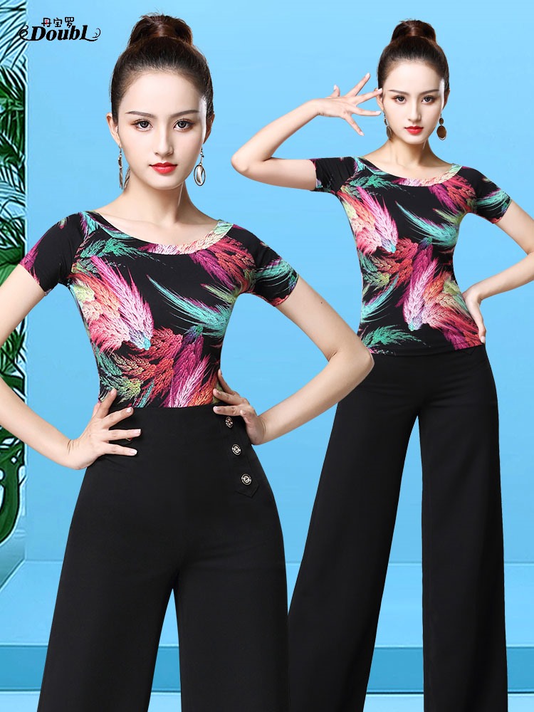 丹宝罗新款摩登舞上衣女拉丁练功