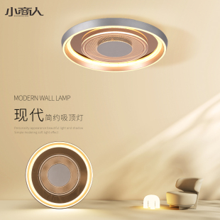 意式 轻奢高级感卧室灯房间灯现代简约创意圆形主卧次卧高端吸顶灯