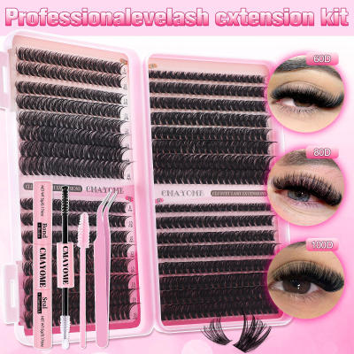 640 clusters of D-curved false eyelashes 8-16mm假睫毛套装