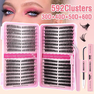 false curve睫毛 560 thick naturally clusters eyelashes