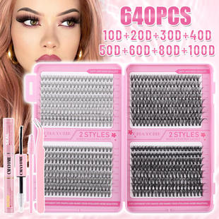set睫毛 640 dense false eyelash segmented naturally curve