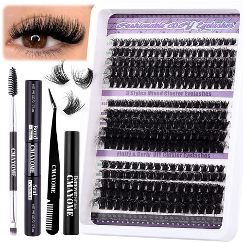DIY large capacity thick curled mixed glue false eyelashes