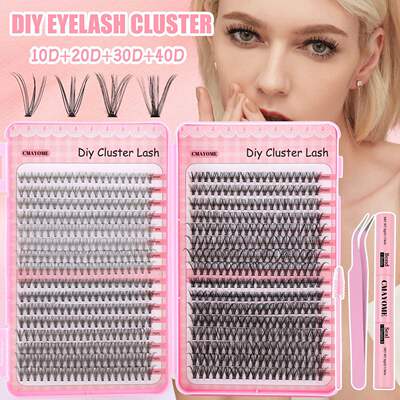 640 clusters of false eyelashes naturally thick D-curve睫毛