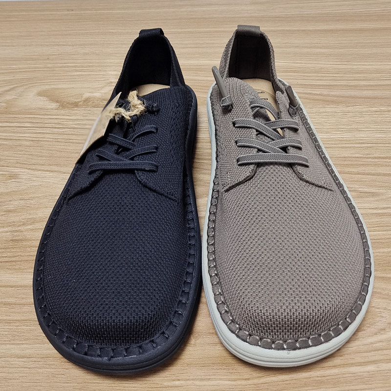 外原~可遇不可求~加宽版大圆头宽脚鞋舒适一脚套懒人弹力网面男鞋