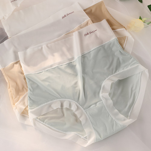 内裤女大码冰丝半透明200斤高腰