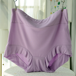 头 女高腰收腹提臀200斤平脚无痕妈妈胖mm莫代尔宽松底裤 大码 内裤