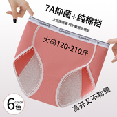 加大码 纯棉生理内裤 高腰女200斤胖mm姨妈防漏月经期高开叉不勒腿