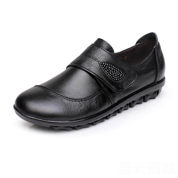 高档妈真牛皮平跟鞋33码妈妈鞋平底中小妈码老年女鞋牛皮女单鞋鞋,女鞋,深口单鞋,淘宝优惠券,粉丝福利购,淘宝优惠卷