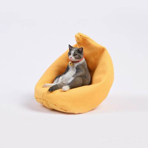 高档JXK仿真橘猫咪迷你玩型具手办 微缩动面物周边玩偶桌小摆件礼