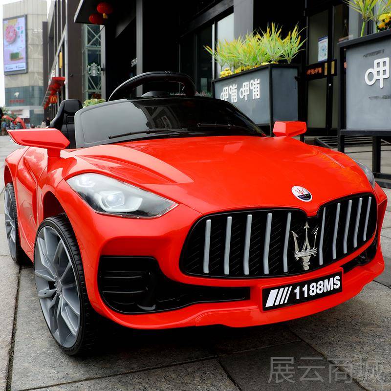 高档婴6儿电动车轮四汽车双人可坐大人3带遥控宝宝岁小孩充电玩具