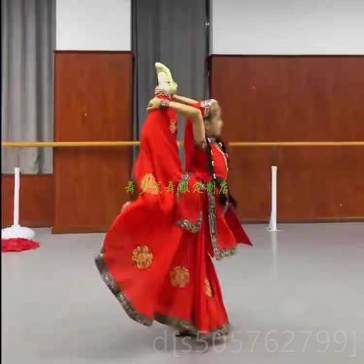 高档塔吉克族舞蹈膺服之舞演出演服帕米尔少女表服新疆考民族艺服