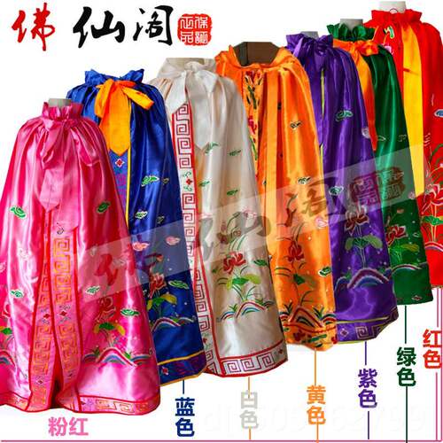 高档绣神像用品15米观音菩萨佛像披风.荷花莲花佛袍佛衣像衣神佛