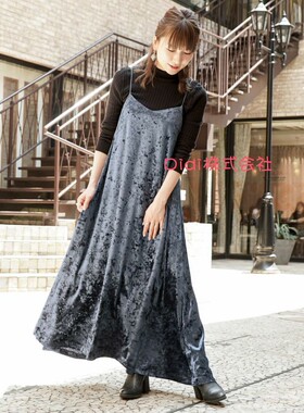 秋季新品 贵牌 joint 钻石绒 亮晶晶丝绒垂坠高品质吊带裙 连衣裙