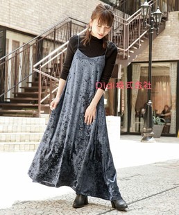 秋季新品 贵牌 joint 钻石绒 亮晶晶丝绒垂坠高品质吊带裙 连衣裙