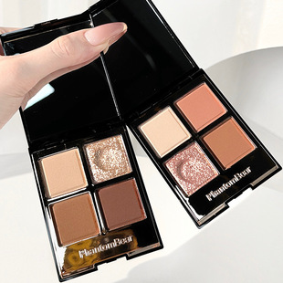 PHANTOMBEAR/幻影小熊四色眼影盘大地色枕边话珠光哑光粉棕百搭