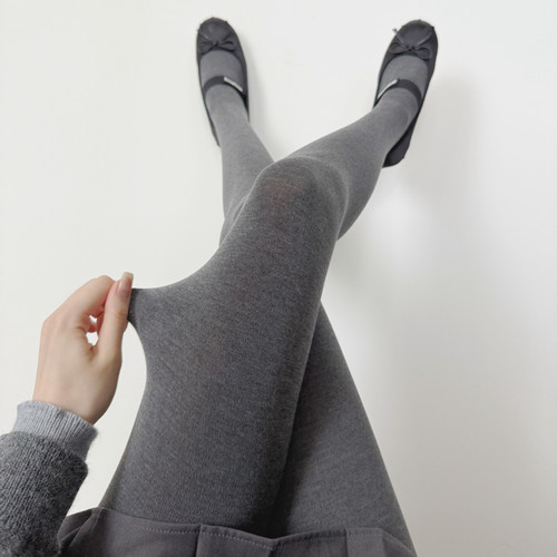 miu系灰色打底裤女25秋冬不掉档