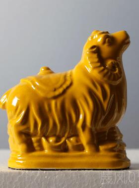 高档陶瓷十二生肖摆件鼠虎兔牛龙蛇马猴工鸡狗猪艺品家居桌羊面装