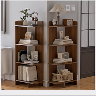 Enf级定制全实木木架书架转角柜卧室家用床头落地置物架健康板材