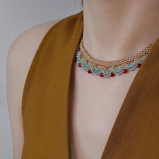 巴黎 新中式 国风复古choker颈链项链新款 蕾丝锁骨链轻奢 设计师