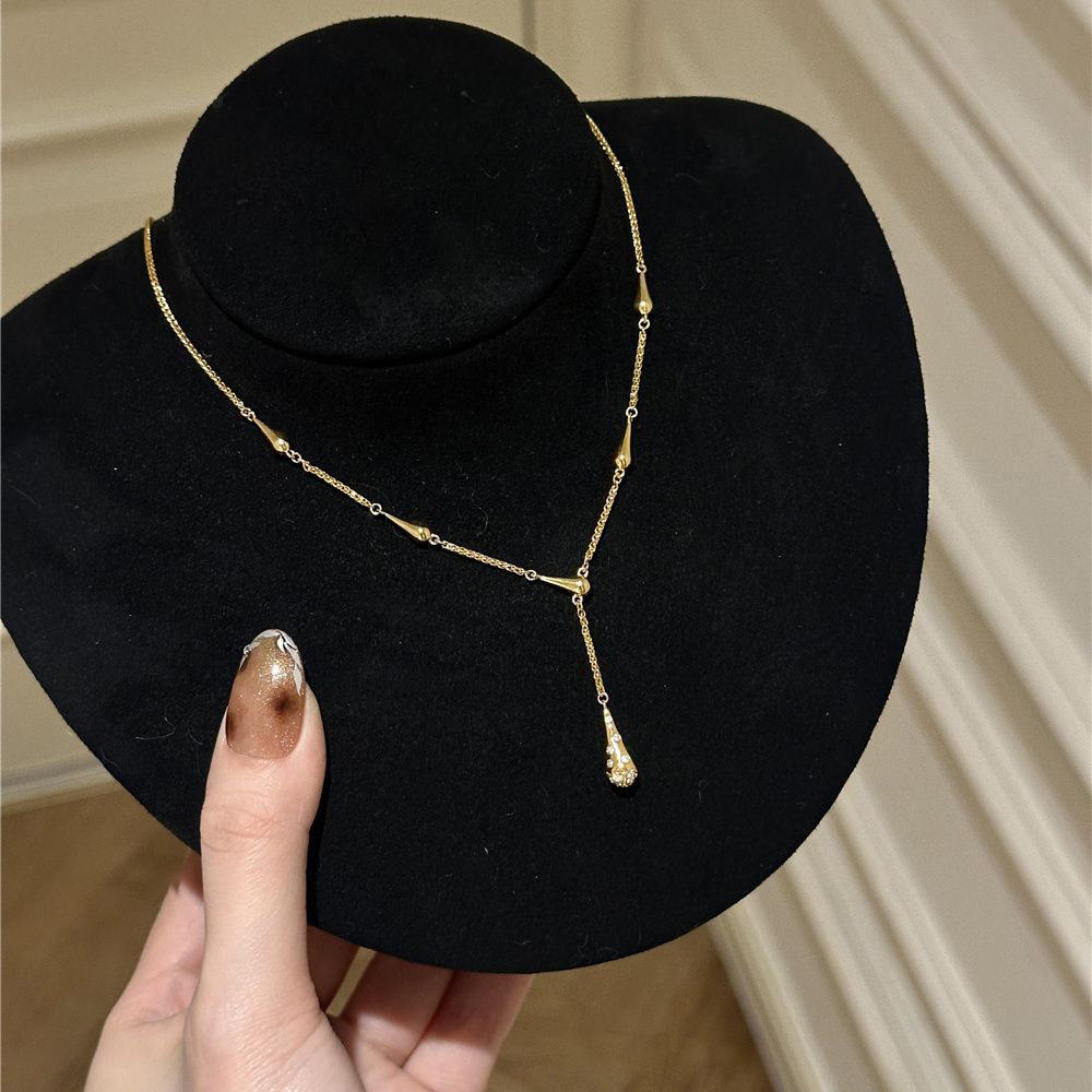 千金高级水滴小蛮腰锁骨链