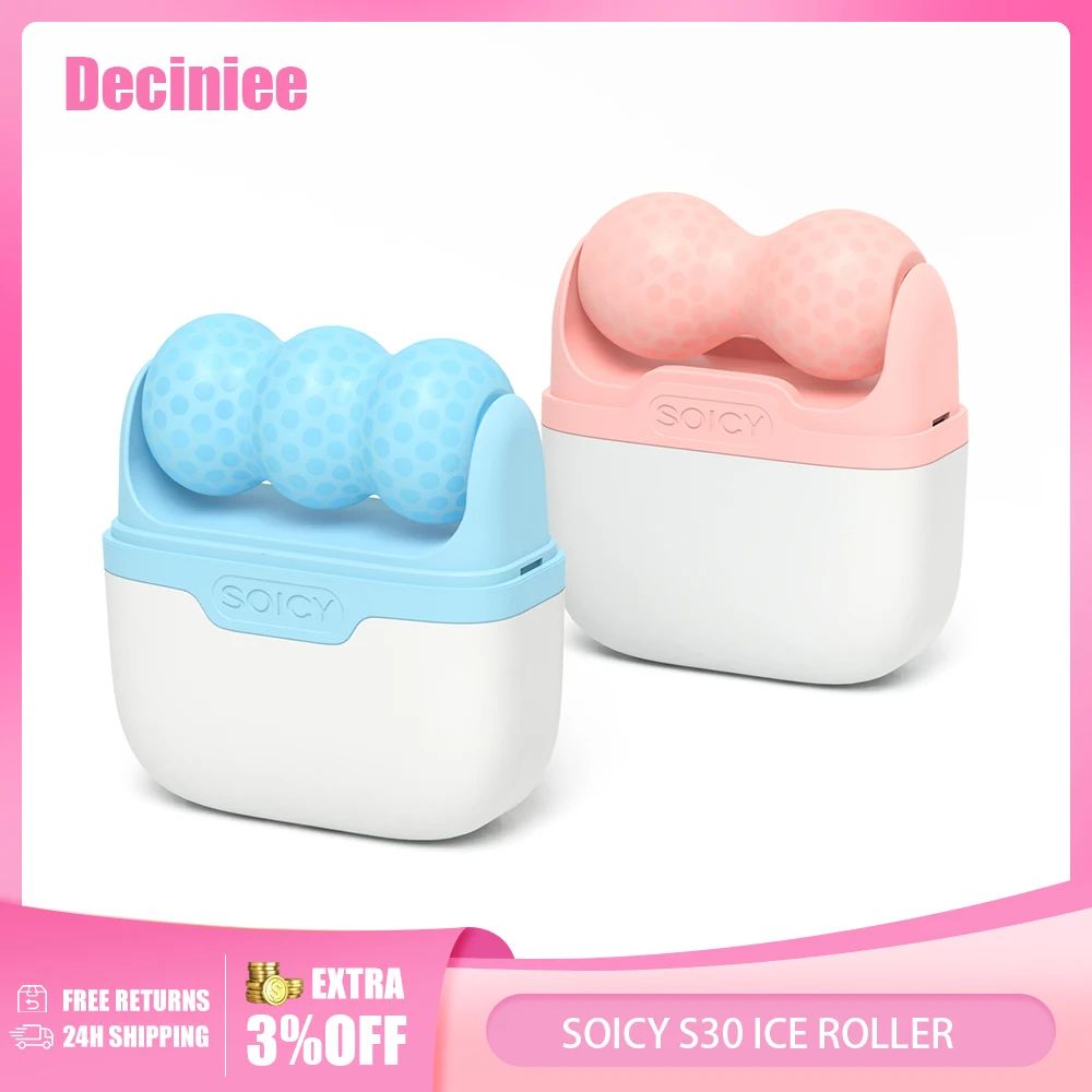 SOICY S30 Ice Roller for Face Eye Massage Tool Double Head P