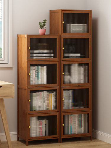 书架收纳架简易家居客厅落地式多层小书柜阅读架窄间隙组合收纳架