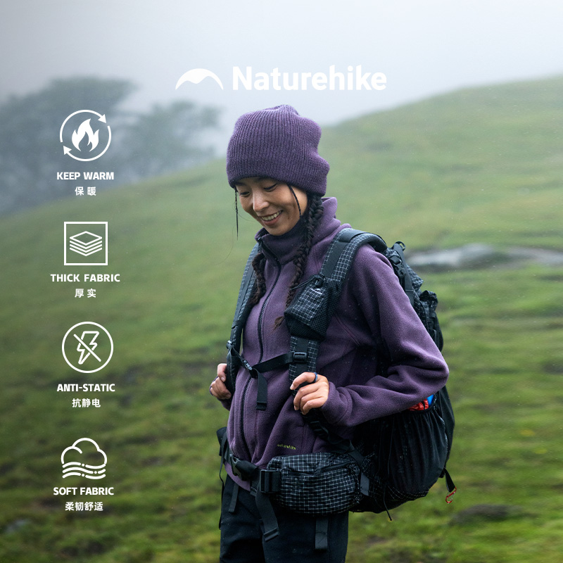 挪客户外保暖摇粒绒冲锋衣内胆