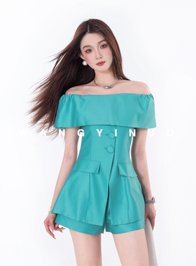 MD依诺【温婉娴静】2025夏款显瘦百搭茶歇风复古时尚气质收腰套装