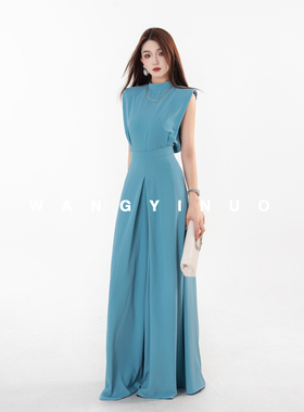 MD依诺【浪漫遐想】2025夏款设计修身气质时尚百搭上衣休闲裤套装