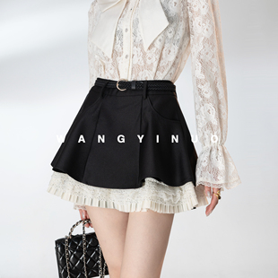 时尚 MD依诺 款 2026春季 设计感显瘦气质拼接高腰半身裙 清迈风情