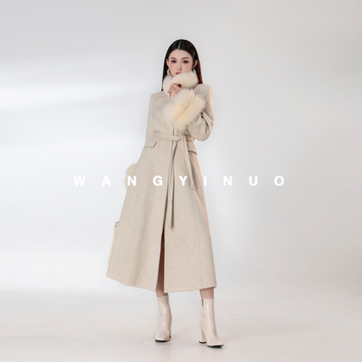 MD依诺【暖意融融】2025冬季款翻领百搭开衫显瘦气质羊毛大衣外套