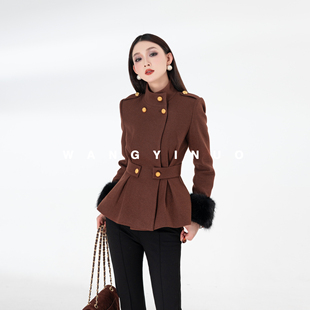 设计时尚 MD依诺 款 2025冬季 气质保暖名媛加棉呢子外套 爱神贝拉