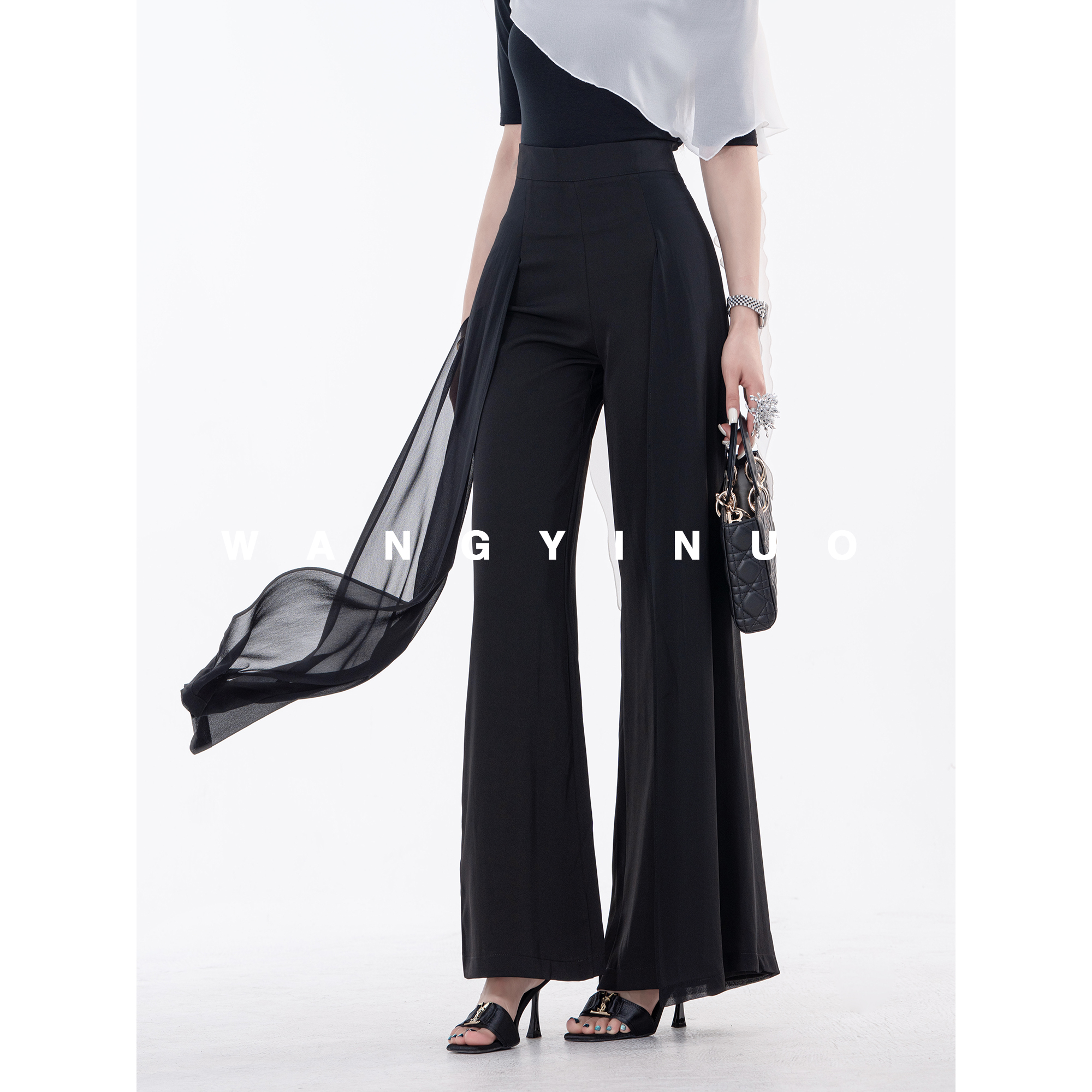 MD依诺【暗黑流星】2025夏季时尚百搭设计感显瘦减龄休闲裤子