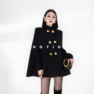 款 2025冬季 休闲百搭保暖羊毛妮子披肩斗篷外套 前卫都市 MD依诺