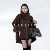 茶香可颂 2026新款 法式 MD依诺 双面气质宽松式 优雅百搭羊毛外套